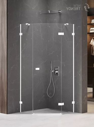 Душевой уголок New Trendy AVEXA White EXK-3865 90х90 стекло прозрачное профиль белый без поддона