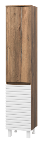 Шкаф-пенал Brevita Dakota DAK-050350-19/01Л 35х34х165 напольный/подвесной цвет белый/коричневый