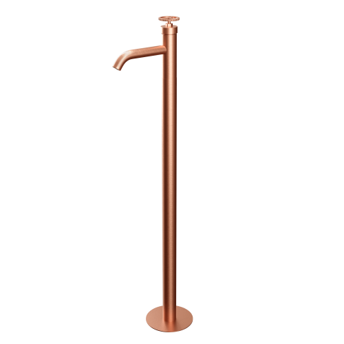 Смеситель для раковины Remer Chrono CH18RP напольный медь брашированная