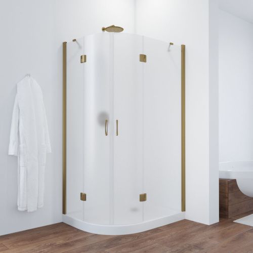 Душевой уголок Vegas-Glass AFS-F TUR+NOVO AFS-F TUR NOVO h1890 90*80 05 10 R 90х80 стекло матовое профиль бронза без поддона