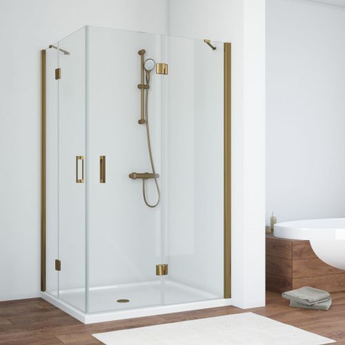 Душевой уголок Vegas-Glass AFA-F TUR+NOVO AFA-F TUR NOVO h1890 90*80 05 crystalvision R 90х80 стекло прозрачное профиль бронза без поддона