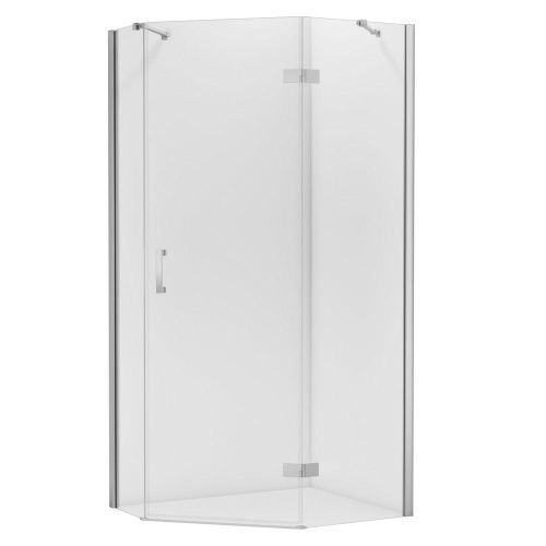 Душевой уголок New Trendy NEW AZZURA Chrome K-0562 100х80 стекло прозрачное профиль хром без поддона