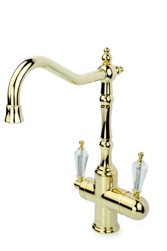 Смеситель для кухни Boheme Kitchen 112-SW на мойку золото