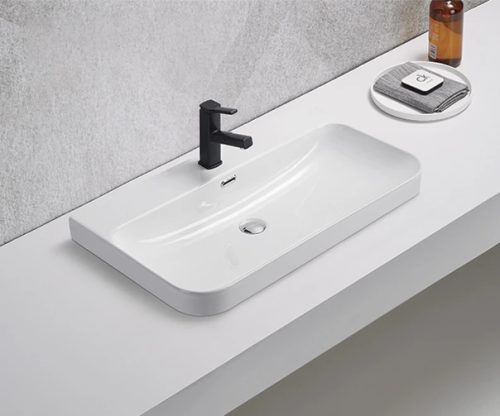 Раковина Gid Integrado 81 см 9580s (71169) встраиваемая цвет белый