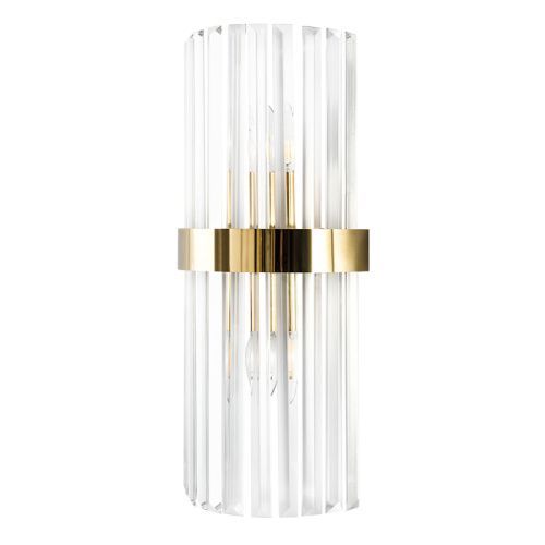 Светильник настенный Crystal Lux Sorpresa (Сорпреса) SORPRESA AP2 BRASS/TRANSPARENTE