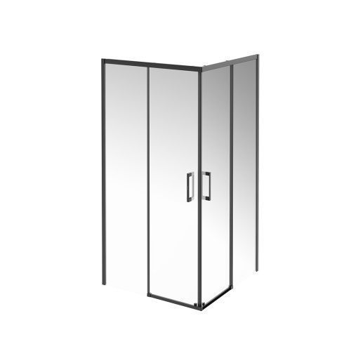 Душевой уголок Kerama Marazzi VETRO VE.100.SSD.BLK.M 99х99 стекло прозрачное профиль черный матовый без поддона