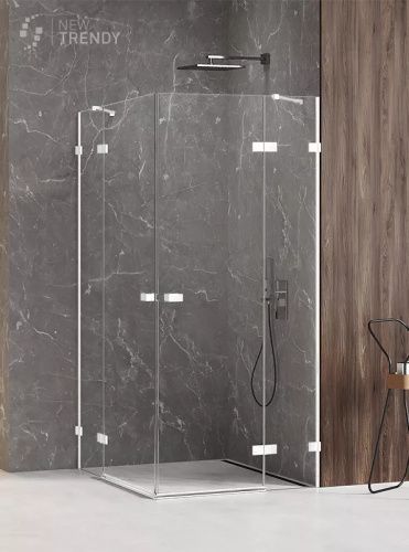Душевой уголок New Trendy AVEXA White EXK-2840 120х110 стекло прозрачное профиль белый без поддона
