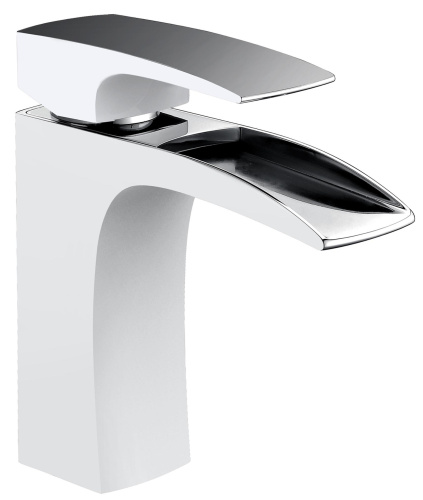 Смеситель для раковины AltroBagno Cascata AltroBagnoCascata0111BiCr на раковину хром/белый