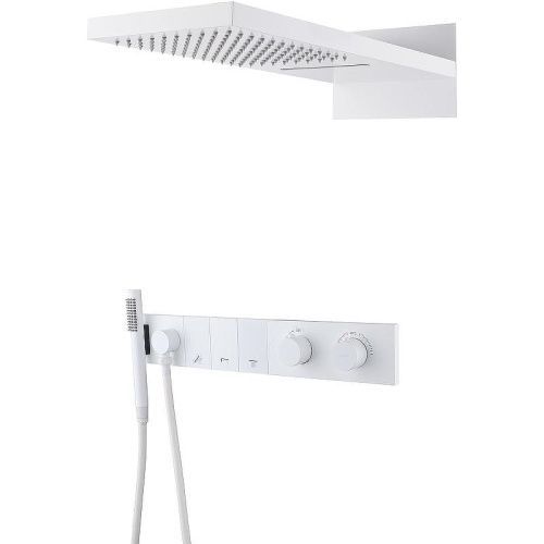 Душевая система Boheme Zodiac 133-MW встраиваемая цвет белый матовый с термостатом