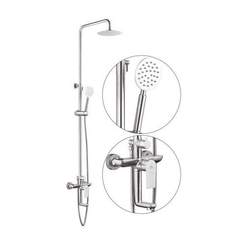 Душевая стойка Fashun A52419 настенная цвет сатин