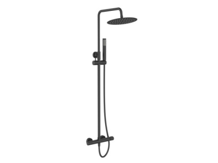 Душевая стойка BelBagno UNO UNO-DOCM-NERO настенная черный матовый
