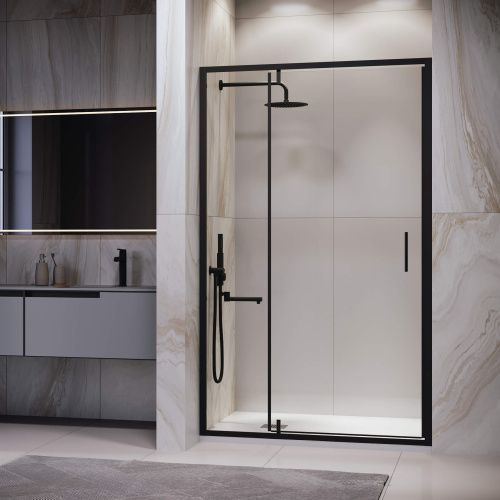 Душевая дверь RGW Leipzig 711210312-14 120х195 стекло прозрачное профиль черный