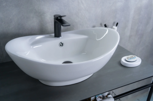 Раковина керамическая Gid Lago 51107 59х39 накладная цвет белый