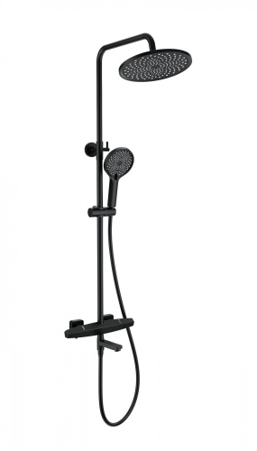 Душевая стойка Wonzon & Woghand Neo WW-B3046-A1-MB настенная цвет черный