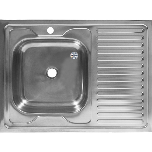 Кухонная мойка Melana 072 t L (*20) 80x60 цвет хром