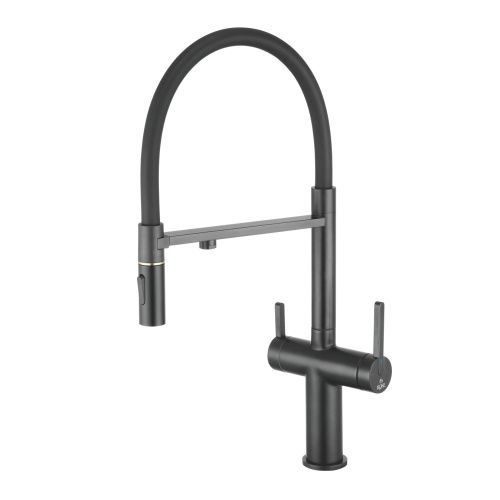 Смеситель для кухни Rose R458H на мойку черный