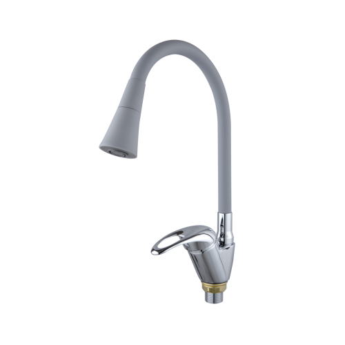 Смеситель для кухни Fashun A4403+A7357 на мойку хром/серый