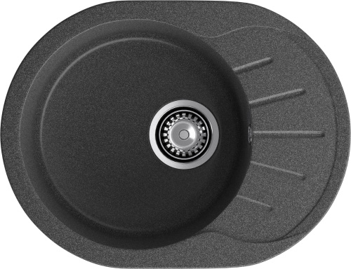 Кухонная мойка Granfest Rondo R-580L графит 58х45 цвет графит