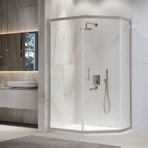 Душевой уголок RGW Passage 38088692-111 120х90 стекло прозрачное профиль сатин без поддона