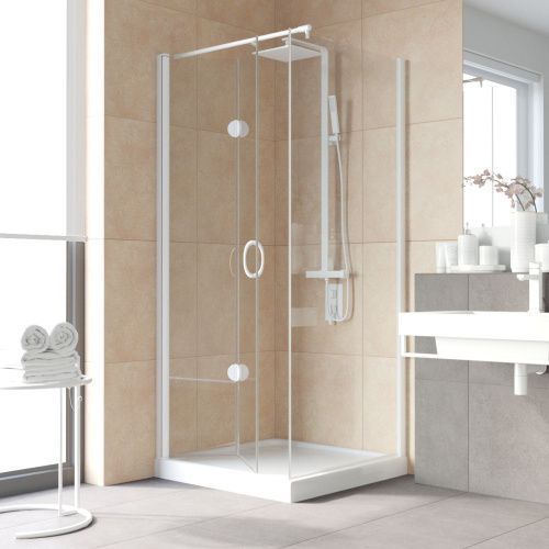 Душевой уголок Vegas-Glass GPS-Fis LUX GPS-Fis LUX 80*80 01 crystalvision L 80х80 стекло прозрачное профиль белый без поддона