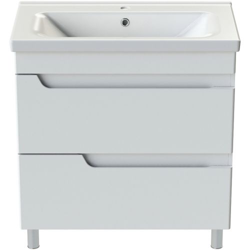 Тумба с раковиной Orange TOPLINE-Milano TMR100+RA 100х50 цвет белый