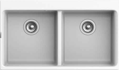 Кухонная мойка Rivelato AXEL X-90-2D brina 87х52 цвет белый