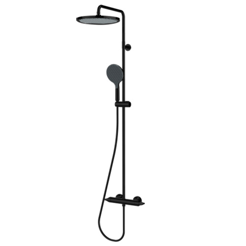 Душевая стойка Bossini Apice L10505.073 настенная черный матовый