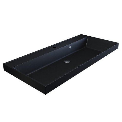 Раковина Uperwood Classic Quartz 90 см 291030027 полувстраиваемая цвет черный