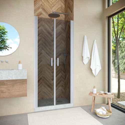 Душевая дверь Vegas-Glass E2P NOVO E2P NOVO h2000 120 07 07 120х200 стекло тонированное профиль хром