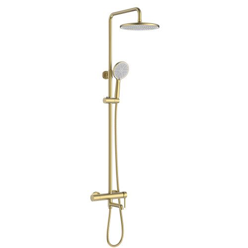 Душевая стойка Raglo R20.24.03 настенная цвет сатин золотой