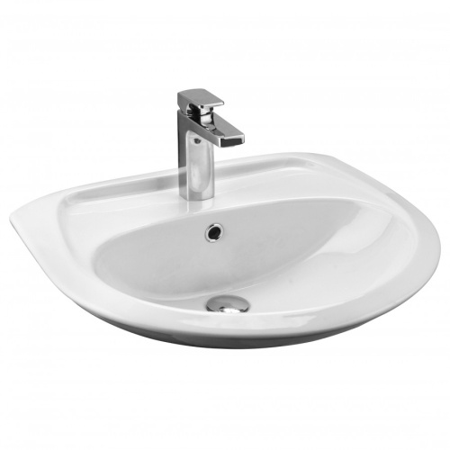 Раковина из сантехнического фарфора Santek Бриз 1WH110466 49х60 подвесная цвет белый