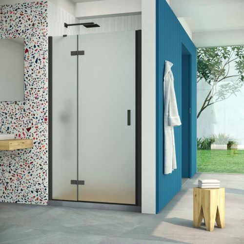 Душевая дверь Vegas-Glass AFP Retta AFP Retta 100 02М 10 L 100х200 стекло матовое профиль черный матовый