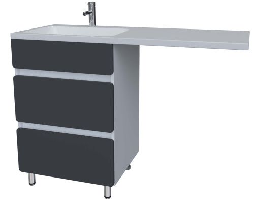 Тумба под раковину Stella Polar Корделия SP-00001043 60х48х86 цвет белый/серый