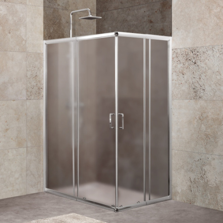 Душевой уголок BelBagno UNIQUE UNIQUE-AH-2-100/115-75/90-P-Cr стекло рифленое 5 мм