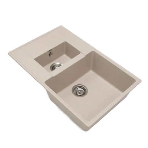 Кухонная мойка Grandex Aqua 600113 78х50 цвет бежевый поверхность матовая