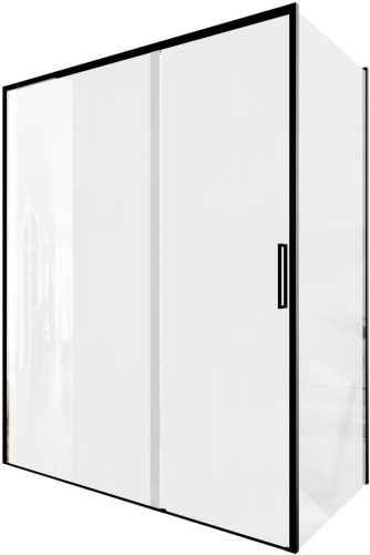Душевой уголок Aquanet Pleasure Evo AE65-160x90-BT 160х90 стекло прозрачное профиль черный без поддона