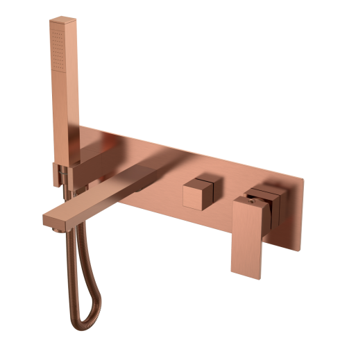 Смеситель Boheme Qubic 474-2-CB встраиваемый медь брашированная