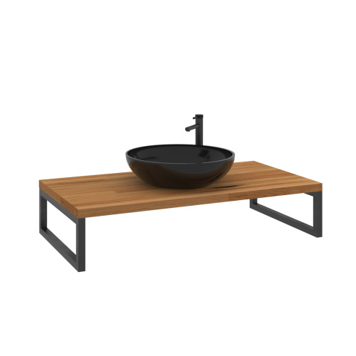 Консоль под раковину Orka Kestel 3001039 92х50х21 подвесная цвет коричневый/черный Консоль под раковину Orka Kestel 3001039 92х50х21 подвесная цвет коричневый/черный