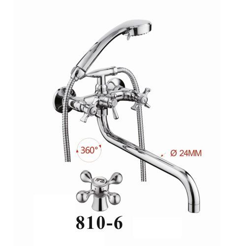 Смеситель для ванны D-Lin D145810-6 настенный хром