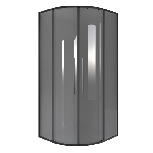 Душевой уголок Niagara Nova NG-2827-34BLACK 100х100 стекло тонированное профиль черный матовый