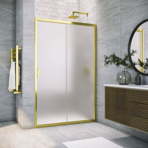 Душевая дверь Vegas-Glass ZP TUR+NOVO ZP TUR NOVO 150 09 10 150х200 стекло матовое профиль золото глянцевое