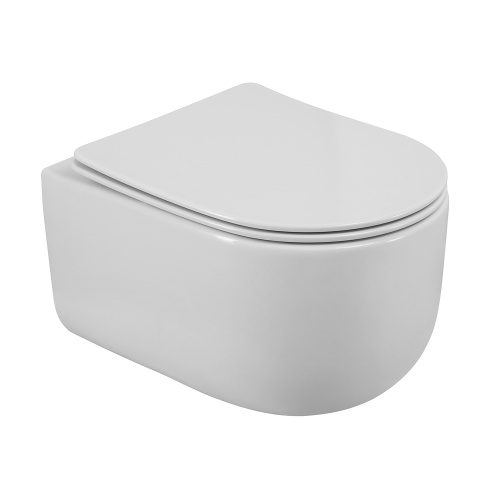 Унитаз подвесной BelBagno SOFT BB084CH-TOR/BB051SC белый с сиденьем микролифт безободковый смыв торнадо