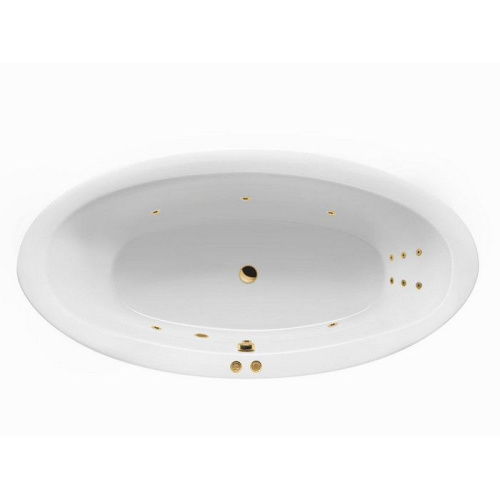 Ванна акриловая гидромассажная Excellent LUMINA WAEX.LUM19.LINE.GL 190х95 отдельностоящая овальная с каркасом