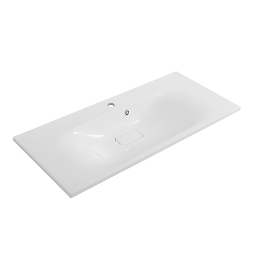 Раковина из искусственного камня BelBagno BB1000/450-LV-MR-FT 100х50 накладная цвет белый 1 отверстие под смеситель