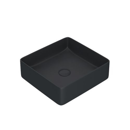 Раковина керамическая IDDIS Slide SLIBM01i27 36х36 накладная цвет черный без отверстий под смеситель