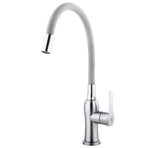 Смеситель для кухни Fashun A54801-12 на мойку серый/сатин