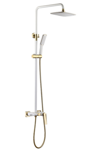 Душевая стойка Boheme Venturo 388-W настенная цвет белый глянцевый