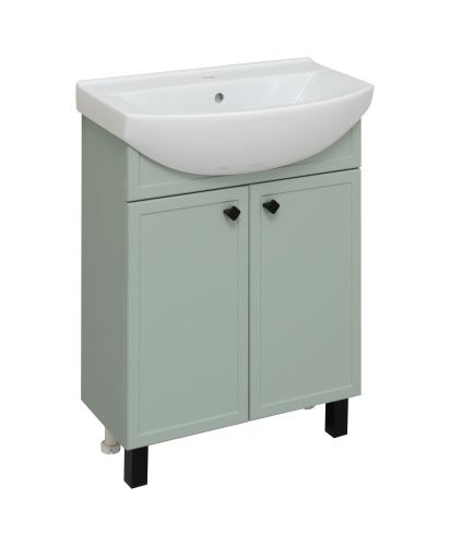 Тумба под раковину Runo Римини 00-00001273 60х30 напольная цвет зеленый