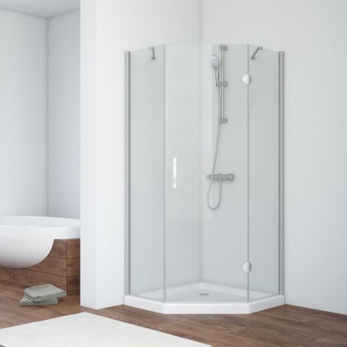 Душевой уголок Vegas-Glass AFA-Pen TUR+NOVO AFA-Pen NOVO 120 07 crystalvision R 120х120 стекло прозрачное профиль хром матовый без поддона