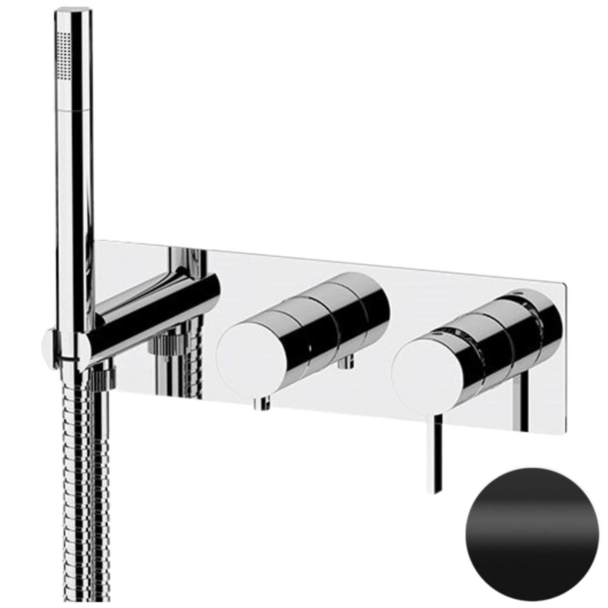 Смеситель для душа Remer Metrica MC97D3NO встраиваемый в стену черный